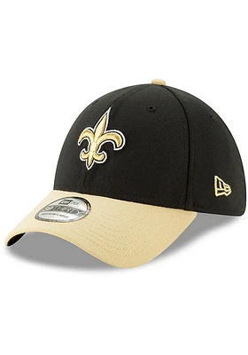 New Era Orleans Saints Mens Black Team Classic 39THIRTY Flex Hat