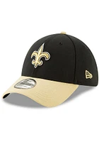 New Era Orleans Saints Mens Black Team Classic 39THIRTY Flex Hat