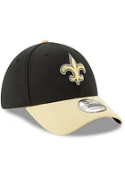 New Era Orleans Saints Mens Black Team Classic 39THIRTY Flex Hat