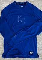 New Era Kansas City Royals Blue Brushed Heather Long Sleeve T-Shirt