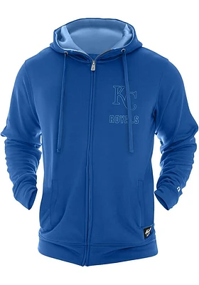New Era Kansas City Royals Mens Blue Poly Fleece Long Sleeve Zip