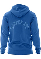 New Era Kansas City Royals Mens Blue Poly Fleece Long Sleeve Zip