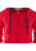 New Era St Louis Cardinals Mens Red Poly Fleece Long Sleeve Zip