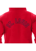 New Era St Louis Cardinals Mens Red Poly Fleece Long Sleeve Zip