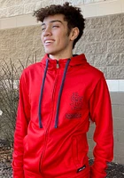 New Era St Louis Cardinals Mens Red Poly Fleece Long Sleeve Zip