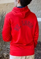New Era St Louis Cardinals Mens Red Poly Fleece Long Sleeve Zip
