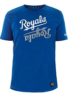 New Era Kansas City Royals Blue Reflection Short Sleeve Fashion T Shirt