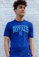 New Era Kansas City Royals Blue Brushed Heather Short Sleeve T Shirt