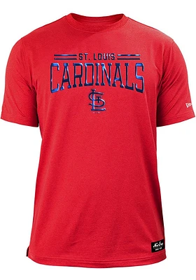 New Era St Louis Cardinals Red Brushed Heather Short Sleeve T Shirt