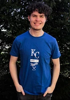 New Era Kansas City Royals Blue Vertical Short Sleeve T Shirt