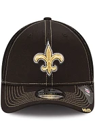 New Era Orleans Saints Mens Black Team Neo 39THIRTY Flex Hat
