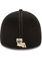 New Era Orleans Saints Mens Black Team Neo 39THIRTY Flex Hat