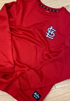 New Era St Louis Cardinals Mens Red Poly Fleece Long Sleeve Sweatshirt