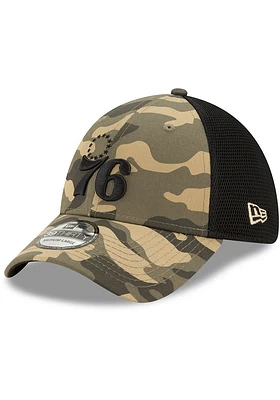 New Era Philadelphia 76ers Mens Green Neo 39THIRTY Flex Hat
