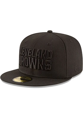 New Era Cleveland Browns Mens Black on 59FIFTY Fitted Hat