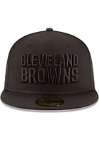 New Era Cleveland Browns Mens Black on 59FIFTY Fitted Hat