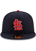 New Era St Louis Cardinals Navy Blue AC Alt JR 59FIFTY Youth Fitted Hat