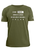 New Era Detroit Tigers Olive Five Stars Short Sleeve T Shirt