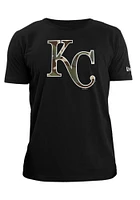 New Era Kansas City Royals Black Camo Team Short Sleeve T Shirt