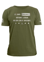 New Era St Louis Cardinals Olive Five Stars Short Sleeve T Shirt
