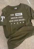 New Era Texas Rangers Olive Five Stars Short Sleeve T Shirt