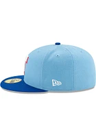 New Era Texas Rangers Mens Light Blue AC Alt 2 59FIFTY Fitted Hat