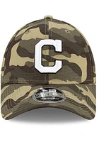 New Era Cleveland Indians 2021 Armed Forces Day SS 9FORTY Adjustable Hat - Green