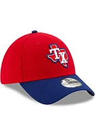 New Era Texas Rangers Mens Red Team Classic 39THIRTY Flex Hat