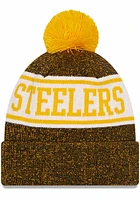 New Era Pittsburgh Steelers Black M KNITBANNER B3 Mens Knit Hat