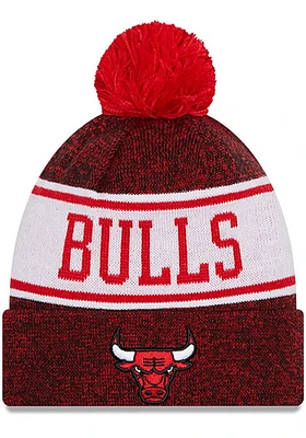 New Era Chicago Bulls Red Banner Mens Knit Hat