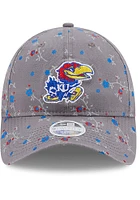 New Era Kansas Jayhawks Grey JR TOD Blossom 9TWENTY Adjustable Toddler Hat