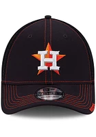 New Era Houston Astros Mens Navy Blue Team Neo 39THIRTY Flex Hat