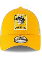 New Era Pittsburgh Pirates Cooperstown Trucker 9FORTY Adjustable Hat - Yellow