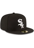 New Era Chicago White Sox Mens Black 2005 World Series Side Patch 59FIFTY Fitted Hat