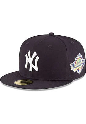 New Era York Yankees Mens Navy Blue World Series Side Patch 59FIFTY Fitted Hat