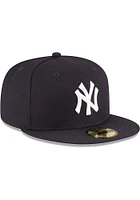 New Era York Yankees Mens Navy Blue World Series Side Patch 59FIFTY Fitted Hat