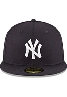 New Era York Yankees Mens Navy Blue World Series Side Patch 59FIFTY Fitted Hat