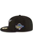 New Era Miami Marlins Mens Black 1997 World Series Side Patch 59FIFTY Fitted Hat