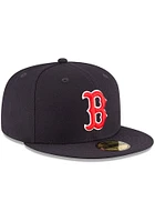 New Era Boston Red Sox Mens Navy Blue 2004 World Series Side Patch 59FIFTY Fitted Hat