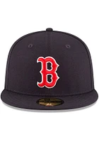 New Era Boston Red Sox Mens Navy Blue 2004 World Series Side Patch 59FIFTY Fitted Hat