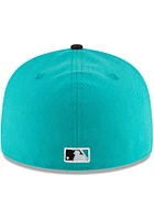 New Era Miami Marlins Mens Teal 1997 World Series Side Patch 59FIFTY Fitted Hat