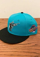 New Era Miami Marlins Mens Teal 1997 World Series Side Patch 59FIFTY Fitted Hat