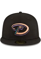 New Era Arizona Diamondbacks Mens Black 2001 World Series Side Patch 59FIFTY Fitted Hat