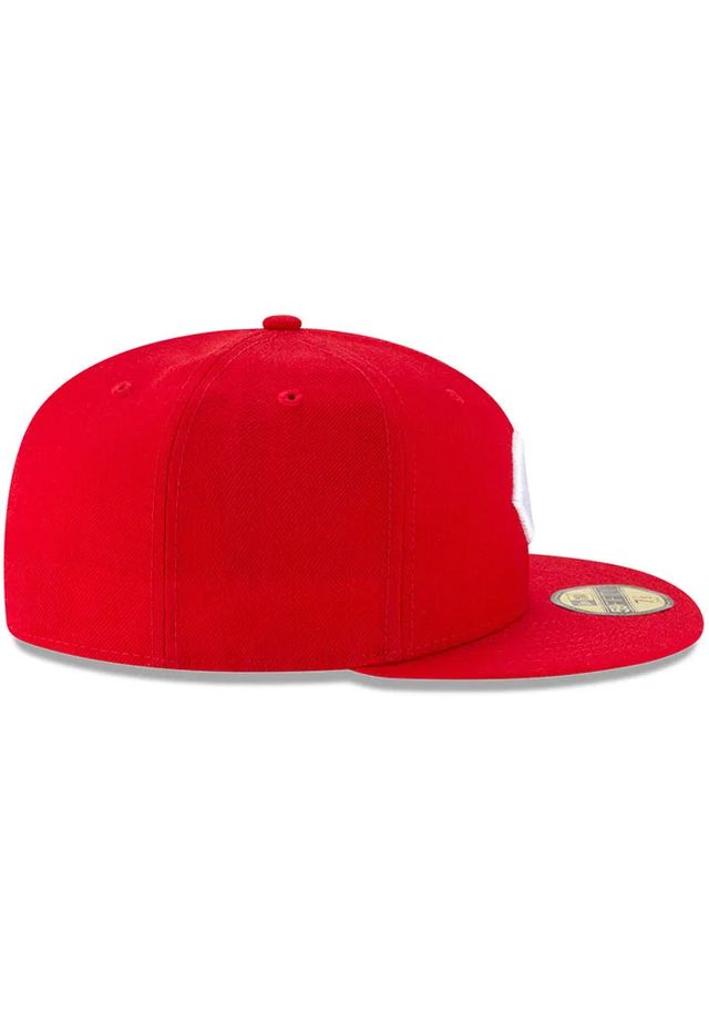 New Era Cincinnati Reds Mens Red 1990 World Series Side Patch 59FIFTY Fitted Hat