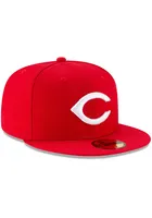 New Era Cincinnati Reds Mens Red 1990 World Series Side Patch 59FIFTY Fitted Hat