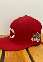 New Era Cincinnati Reds Mens Red 1990 World Series Side Patch 59FIFTY Fitted Hat