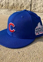 New Era Chicago Cubs Mens Blue 2016 World Series Side Patch 59FIFTY Fitted Hat