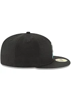 New Era Miami Marlins Mens Black Cooperstown 59FIFTY Fitted Hat