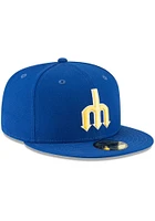 New Era Seattle Mariners Mens Blue Cooperstown 59FIFTY Fitted Hat