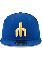 New Era Seattle Mariners Mens Blue Cooperstown 59FIFTY Fitted Hat